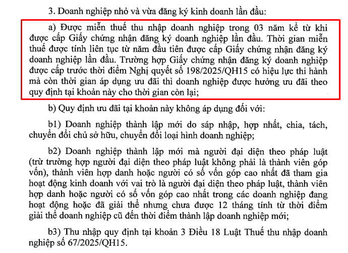 miễn thuế TNDN vừa và nhỏ