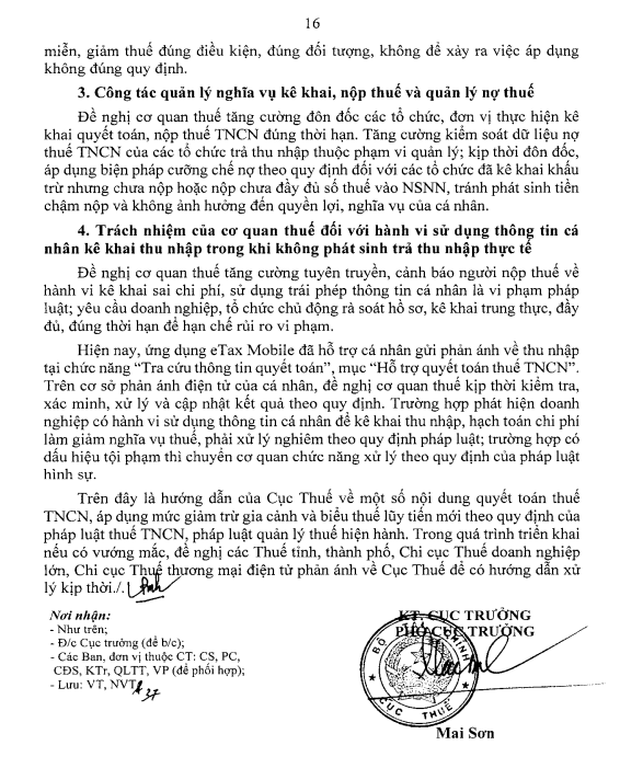 trách nhiệm của cơ quan thuế