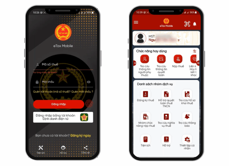 tra cứu nợ thuế trên etax mobile