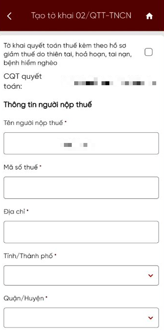 tạo tờ khai 02