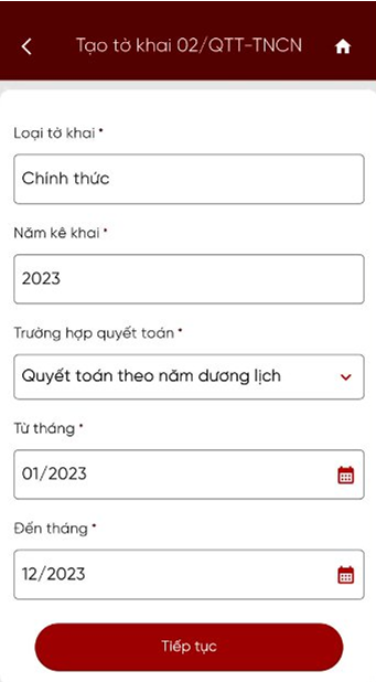 tạo tờ khai 02