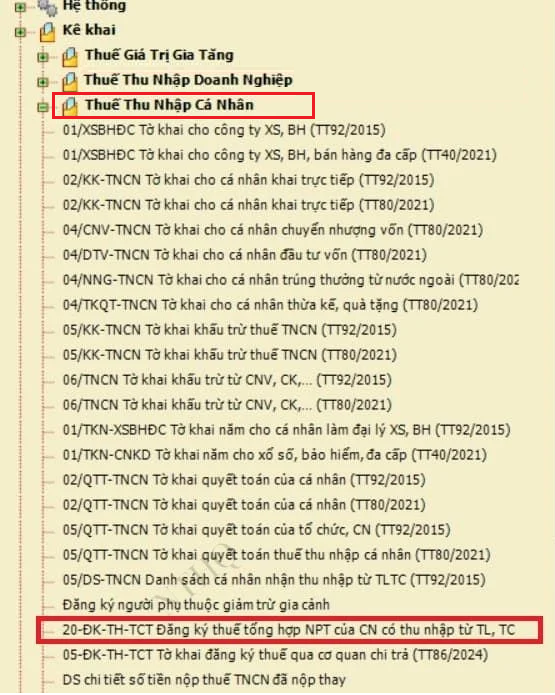 Đăng ký người phụ thuộc trên HTKK
