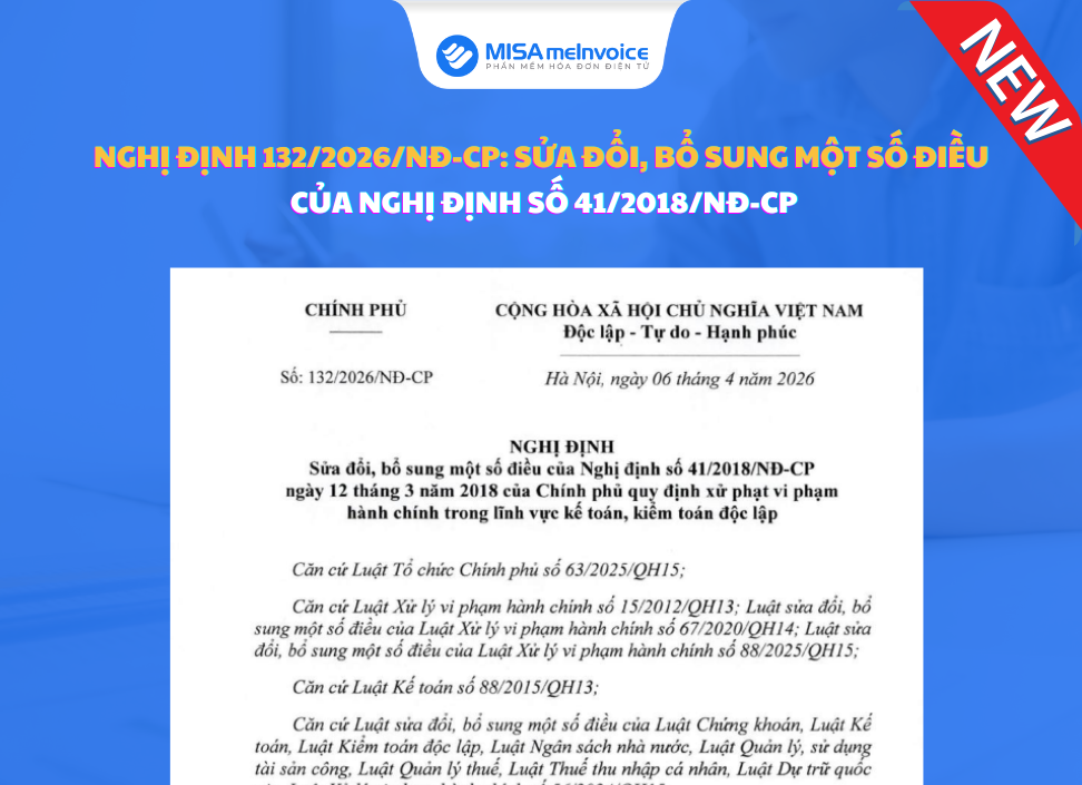 Nghị định 132/2026/NĐ-CP: Sửa đổi, bổ sung một số điều của Nghị định số 41/2018/NĐ-CP Nghị định 132/2026
