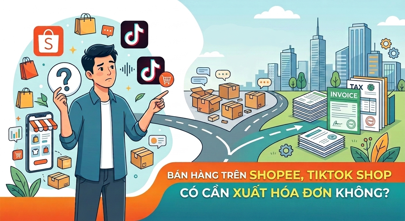 bán hàng trên sàn thương mại điện tử cần xuất hóa đơn không