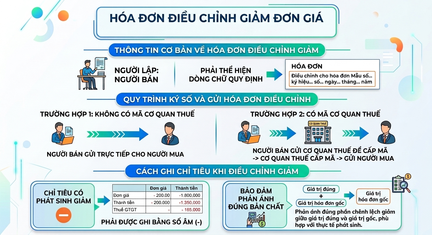 hóa đơn điều chỉnh giảm đơn giá