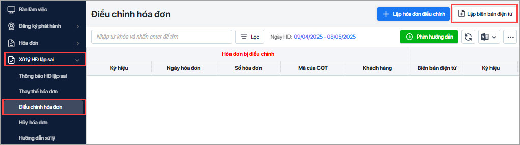 lập biên bản điện tử
